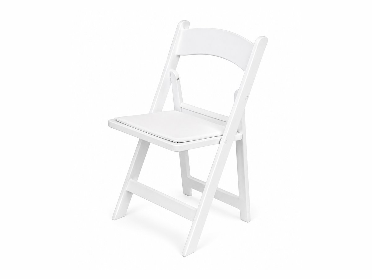 White Resin Folding Chair